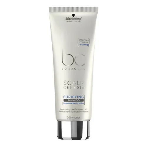 Shampoo Schwarzkopf BC Purificante 200ml – Shampoo purificante para cuero cabelludo graso, elimina impurezas y restablece el equilibrio.