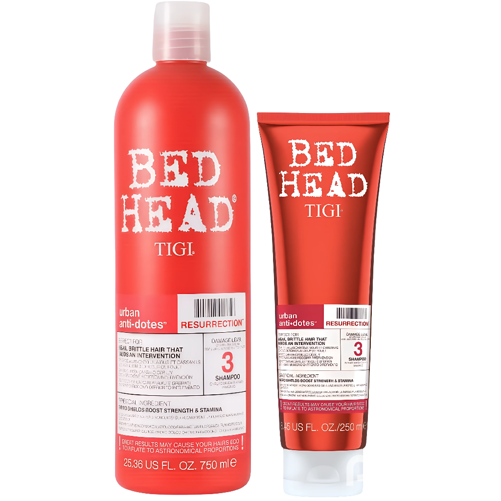 Shampoo TIGI Bed Head Resurrection – Reparación intensiva para cabello extremadamente dañado